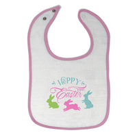 Cloth Bibs for Babies Happy Easter Rabbits Baby Accessories Burp Cloths Cotton - Cute Rascals