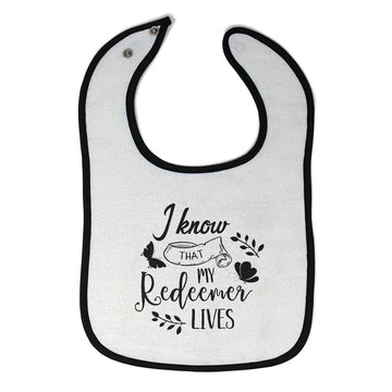 Cloth Bibs for Babies I Know My Redeemer Lives Baby Accessories Cotton