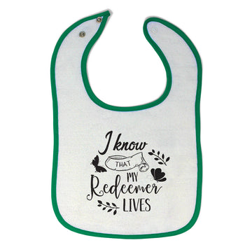 Cloth Bibs for Babies I Know My Redeemer Lives Baby Accessories Cotton