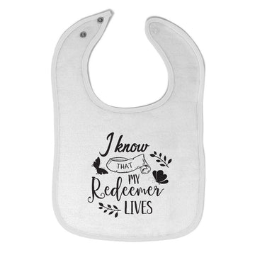 Cloth Bibs for Babies I Know My Redeemer Lives Baby Accessories Cotton