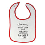 Cloth Bibs for Babies Love with Words Or Speech Or Actions and in Truth Cotton - Cute Rascals