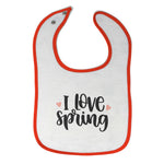 Cloth Bibs for Babies I Love Spring Baby Accessories Burp Cloths Cotton - Cute Rascals