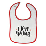 Cloth Bibs for Babies I Love Spring Baby Accessories Burp Cloths Cotton - Cute Rascals