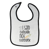 Cloth Bibs for Babies I Said Carats Not Carrots Baby Accessories Cotton - Cute Rascals