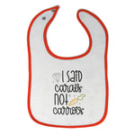 Cloth Bibs for Babies I Said Carats Not Carrots Baby Accessories Cotton - Cute Rascals