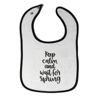 Cloth Bibs for Babies Keep Calm and Wait for Spring Baby Accessories Cotton - Cute Rascals