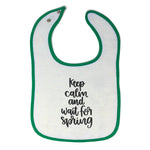 Cloth Bibs for Babies Keep Calm and Wait for Spring Baby Accessories Cotton - Cute Rascals