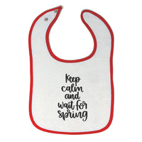 Cloth Bibs for Babies Keep Calm and Wait for Spring Baby Accessories Cotton - Cute Rascals
