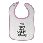 Cloth Bibs for Babies Keep Calm and Wait for Spring Baby Accessories Cotton - Cute Rascals