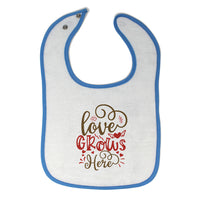 Cloth Bibs for Babies Love Grows Here Baby Accessories Burp Cloths Cotton - Cute Rascals