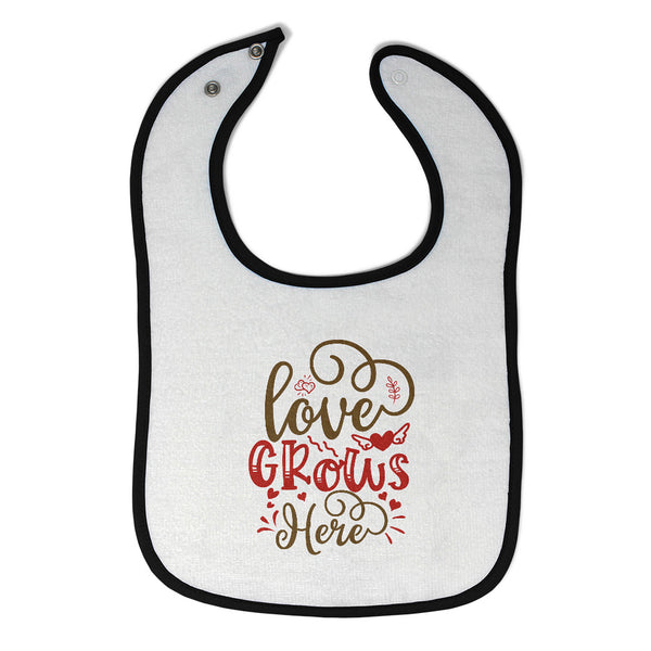 Cloth Bibs for Babies Love Grows Here Baby Accessories Burp Cloths Cotton - Cute Rascals