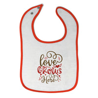 Cloth Bibs for Babies Love Grows Here Baby Accessories Burp Cloths Cotton - Cute Rascals