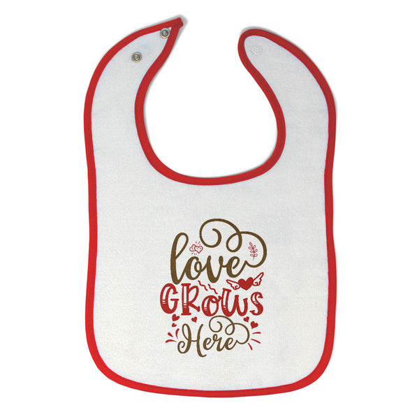 Cloth Bibs for Babies Love Grows Here Baby Accessories Burp Cloths Cotton - Cute Rascals