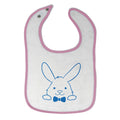 Cloth Bibs for Babies Blue Outlined Bunny Baby Accessories Burp Cloths Cotton