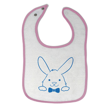 Cloth Bibs for Babies Blue Outlined Bunny Baby Accessories Burp Cloths Cotton