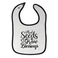 Cloth Bibs for Babies Plant Seeds Grow Blessings Baby Accessories Cotton