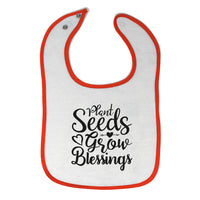 Cloth Bibs for Babies Plant Seeds Grow Blessings Baby Accessories Cotton - Cute Rascals