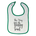 Cloth Bibs for Babies This Way to The Bunny Trail Baby Accessories Cotton - Cute Rascals