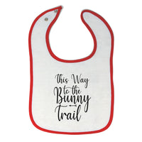 Cloth Bibs for Babies This Way to The Bunny Trail Baby Accessories Cotton - Cute Rascals