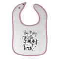 Cloth Bibs for Babies This Way to The Bunny Trail Baby Accessories Cotton