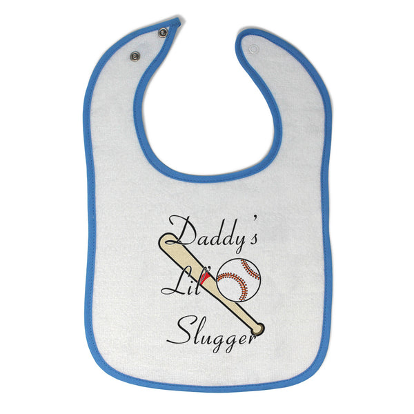 Cloth Bibs for Babies Daddy's Lil' Slugger Baseball Dad Father's Day Cotton - Cute Rascals