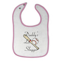 Cloth Bibs for Babies Daddy's Lil' Slugger Baseball Dad Father's Day Cotton