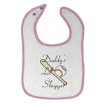 Cloth Bibs for Babies Daddy's Lil' Slugger Baseball Dad Father's Day Cotton - Cute Rascals