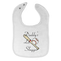 Cloth Bibs for Babies Daddy's Lil' Slugger Baseball Dad Father's Day Cotton