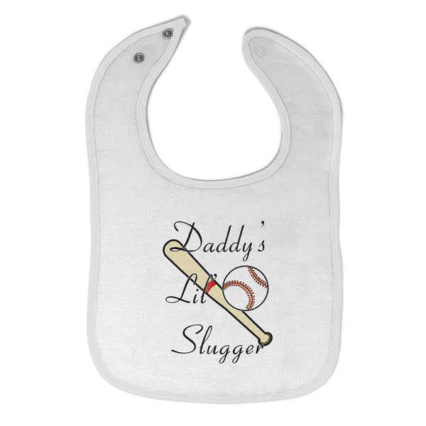 Cloth Bibs for Babies Daddy's Lil' Slugger Baseball Dad Father's Day Cotton - Cute Rascals