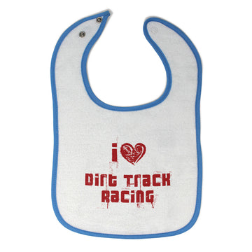 Cloth Bibs for Babies I Love Dirt Track Racing Baby Accessories Cotton