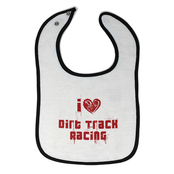 Cloth Bibs for Babies I Love Dirt Track Racing Baby Accessories Cotton