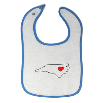 Cloth Bibs for Babies North Carolina Heart Love States Baby Accessories Cotton