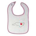 Cloth Bibs for Babies North Carolina Heart Love States Baby Accessories Cotton