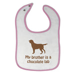 Cloth Bibs for Babies My Brother Is A Chocolate Lab Dog Lover Pet Cotton - Cute Rascals