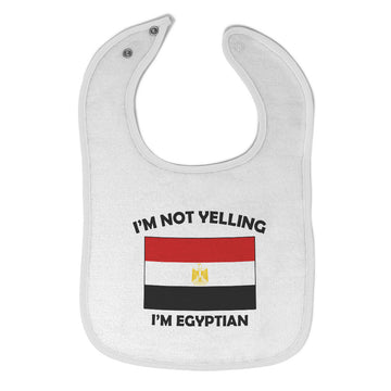 Cloth Bibs for Babies I'M Not Yelling I Am Egyptian Egypt Countries Cotton