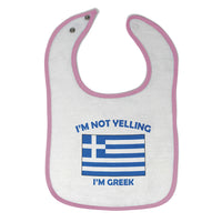 Cloth Bibs for Babies I'M Not Yelling I Am Greek Greece Countries Cotton - Cute Rascals