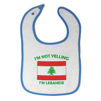 Cloth Bibs for Babies I'M Not Yelling I Am Lebanese Lebanon Countries Cotton - Cute Rascals