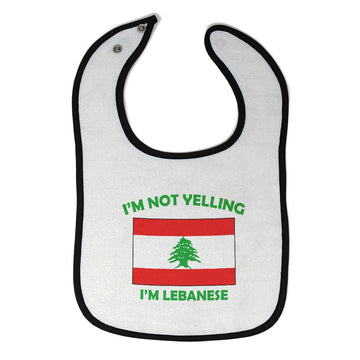 Cloth Bibs for Babies I'M Not Yelling I Am Lebanese Lebanon Countries Cotton