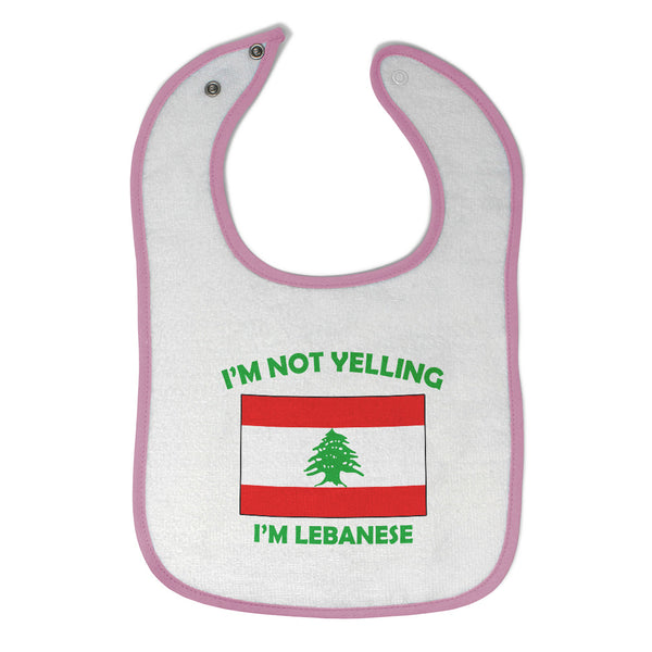 Cloth Bibs for Babies I'M Not Yelling I Am Lebanese Lebanon Countries Cotton - Cute Rascals