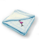 Plush Baby Blanket Flamingo Pink Body Style A Embroidery Polyester