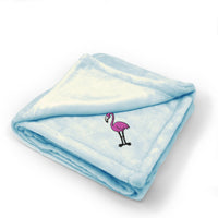 Plush Baby Blanket Flamingo Pink Body Style A Embroidery Polyester