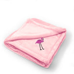 Flamingo Pink and Lavender Embroidery