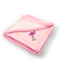 Flamingo Pink and Lavender Embroidery