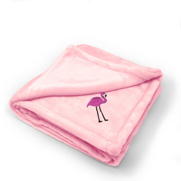 Flamingo Pink and Lavender Embroidery