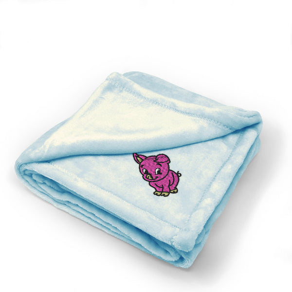 Cute Smiley Baby Pig Embroidery