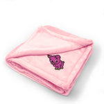 Plush Baby Blanket Cute Smiley Baby Pig Embroidery Receiving Swaddle Blanket