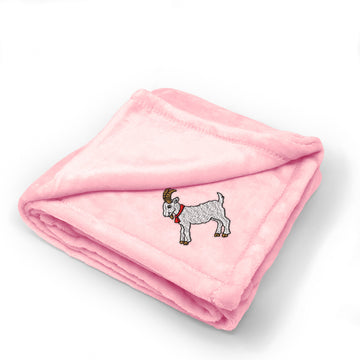 Plush Baby Blanket Boer Goat Bell Scarf Embroidery Receiving Swaddle Blanket