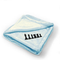 Chess Set Black Embroidery