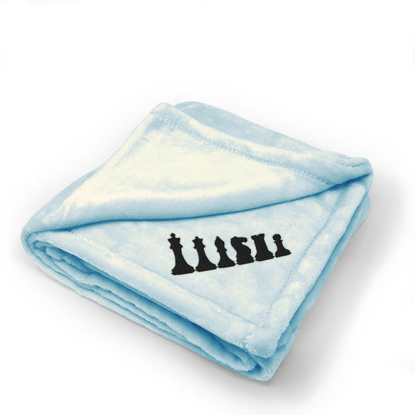 Chess Set Black Embroidery