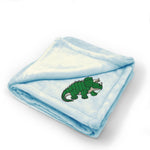 Plush Baby Blanket Triceratops Dinosaur A Embroidery Receiving Swaddle Blanket